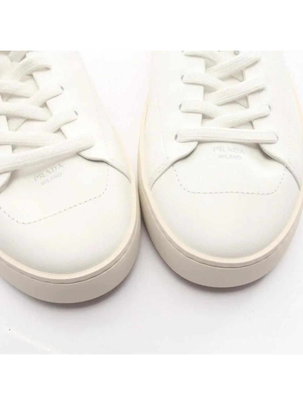 Prada Sneakers Triangle Logo Leather